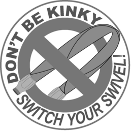DON'T BE KINKY SWITCH YOUR SWIVEL logo