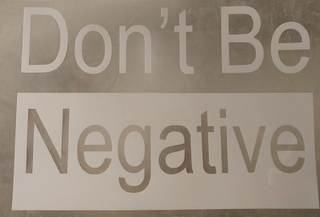 DON'T BE NEGATIVE logo