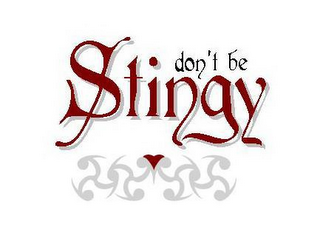DON'T BE STINGY logo