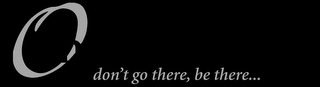 DON'T GO THERE, BE THERE... logo