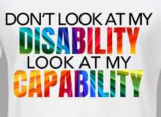 DON’T LOOK AT MY DISABILITY LOOK AT MY CAPABILITY logo