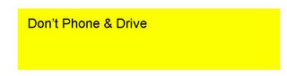 DON'T PHONE & DRIVE logo