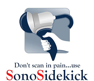 DON'T SCAN IN PAIN...USE SONOSIDEKICK logo