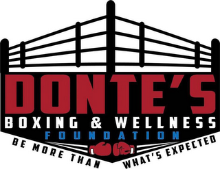DONTES BOXING & WELLNESS FOUNDATION BE MORE THAN WHAT'S EXPECTED logo