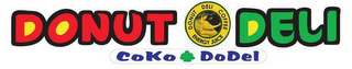 DONUT DONUT DELI COFFEE ENERGY JUICE DELI COKO DODEL logo