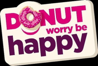 DONUT WORRY BE HAPPY logo