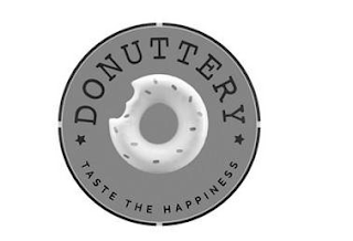 DONUTTERY TASTE THE HAPPINESS logo