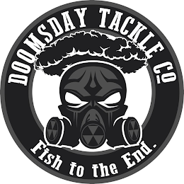 DOOMSDAY TACKLE CO FISH TO THE END. logo