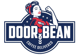 DOOR BEAN COFFEE DELIVERED logo