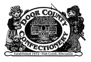 DOOR COUNTY CONFECTIONERY ESTABLISHED 1972 - FISH CREEK, WISCONSIN logo