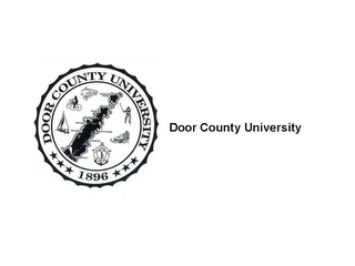DOOR COUNTY UNIVERSITY 1896 DOOR COUNTY UNIVERSITY logo