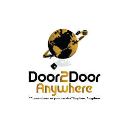 DOOR2DOOR ANYWHERE "CONVENIENCE AT YOUR SERVICE" ANYTIME, ANYPLACE TICKET HOTEL logo
