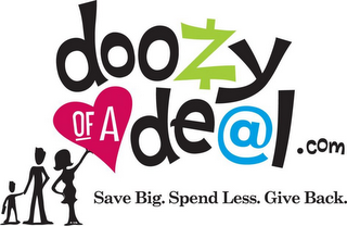 DOO$Y OF A DE@L.COM SAVE BIG. SPEND LESS. GIVE BACK. logo