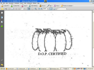 D.O.P. CERTIFIED logo