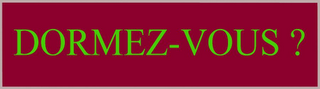 DORMEZ-VOUS? logo