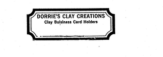 DORRIE'S CLAY CREATIONS CLAY BUSINESS CARD HOLDERS logo
