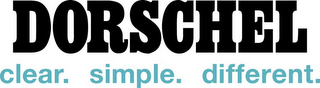 DORSCHEL CLEAR. SIMPLE. DIFFERENT. logo