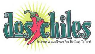 DOS CHILES AUTHENTIC MEXICAN RECIPES FROM OUR FAMILY TO YOURS! logo