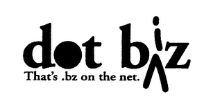 DOT BIZ THAT'S .BZ ON THE NET. logo