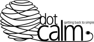 DOT CALM GETTING BACK TO SIMPLE logo