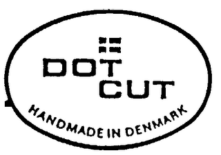 DOT CUT HANDMADE IN DENMARK logo