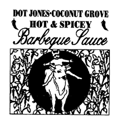 DOT JONES-COCONUT GROVE HOT & SPICEY BARBEQUE SAUCE logo