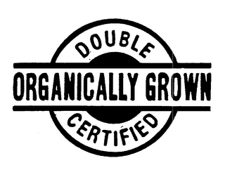 DOUBLE CERTIFIED ORGANICALLY GROWN logo