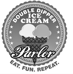DOUBLE DIPPER ICE CREAM PARLOR EAT. FUN. REPEAT. logo