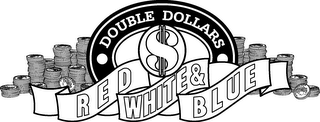 DOUBLE DOLLARS RED WHITE & BLUE logo