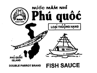 DOUBLE PARROT NUOC MAM NHI PHU QUOC LOAI THUONG HANG PHU QUOC ISLAND DOUBLE PARROT BRAND FISH SAUCE logo