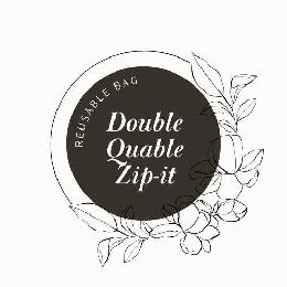 DOUBLE QUABLE ZIP-IT REUSABLE BAG logo