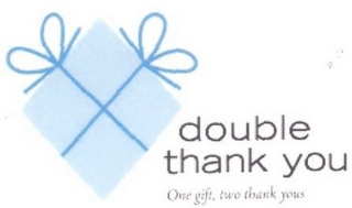 DOUBLE THANK YOU ONE GIFT, TWO THANK YOUS logo