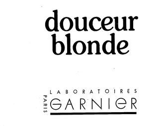 DOUCEUR BLONDE LABORATOIRES GARNIER PARIS logo
