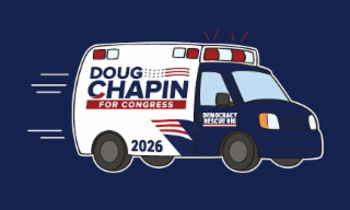 DOUG CHAPIN FOR CONGRESS 2026 DEMOCRACY RESCUE RIG logo