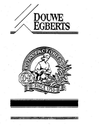 DOUWE EGBERTS ROYAL FACTORIES DE SINCE 1753 logo