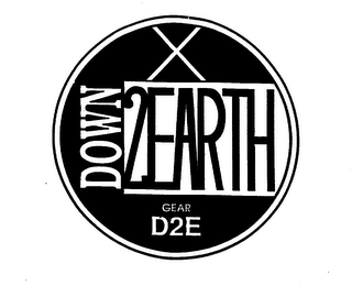 DOWN 2 EARTH GEAR D2E logo