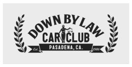 DOWN BY LAW CAR CLUB PASADENA, CA. EST.1986 logo