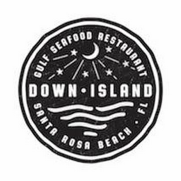 DOWN · ISLAND GULF SEAFOOD RESTAURANT SANTA ROSA BEACH · FL logo