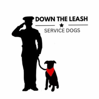 DOWN THE LEASH SERVICE DOGS logo
