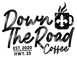 DOWN THE ROAD COFFEE EST. 2020 HWY. 23 logo