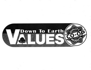 DOWN TO EARTH VALUES CO-OP QUALITY PRODUCTS logo