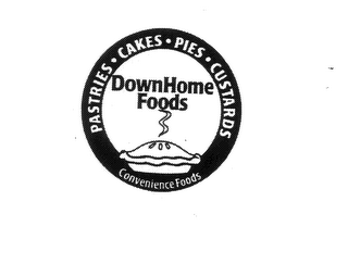 DOWNHOME FOODS PASTRIES CAKES PIES CUSTARDS CONVENIENCE FOODS logo