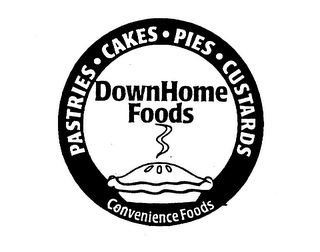 DOWNHOME FOODS PASTRIES CAKES PIES CUSTARDS CONVENIENCE FOODS logo