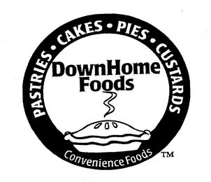 DOWNHOME FOODS PASTRIES · CAKES · PIES · CUSTARDS CONVENIENCE FOODS logo
