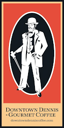 DOWNTOWN DENNIS GOURMET COFFEE DOWNTOWNDENNISCOFFEE.COM logo