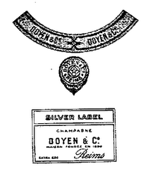 DOYEN & CO. SILVER LABEL CHAMPAGNE MAISON FONDEE EN 1895 EXTRA SEC REIMS logo