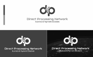 DP DIRECT PROCESSING NETWORK BUSINESS & PAYMENT SOLUTIONS logo