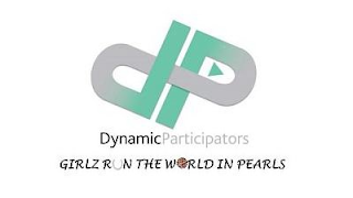DP DYNAMIC PARTICIPATORS GIRLZ RUN THE WORLD IN PEARLS logo