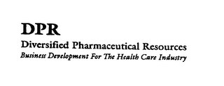 DPR DIVERSIFIED PHARMACEUTICAL RESOURCES BUSINESS DEVELOPMENT FOR THE HEALTH CARE INDUSTRY logo