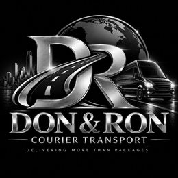 DR DON & RON COURIER TRANSPORT DELIVERING MORE THAN PACKAGES logo
